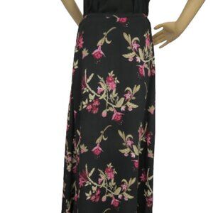 Laura Ashley Silk Floral Maxi Skirt